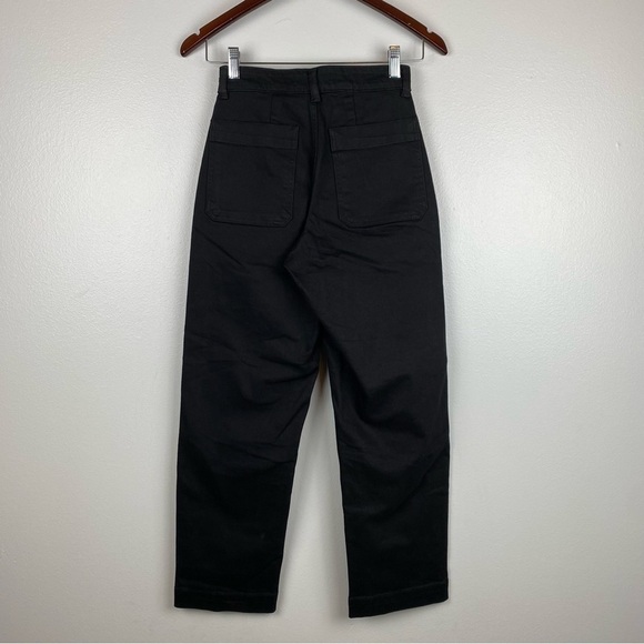 Everlane Straight Leg Crop Garment Dyed Jeans Black Size 00/24 NWT - Picture 7 of 13